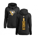 NHL Women Adidas Pittsburgh Penguins #8 Brian Dumoulin Black Backer Pullover Hoodie