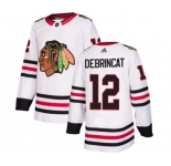 Adidas Chicago Blackhawks #12 Alex DeBrincat Authentic White Away NHL Jersey