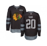 Adidas Chicago Blackhawks #20 Brandon Saad Black 1917-2017 100th Anniversary Stitched NHL Jersey