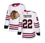 Adidas Chicago Blackhawks #22 Jordin Tootoo Authentic White Away NHL Jersey