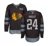 Adidas Chicago Blackhawks #24 Martin Havlat Authentic Black 1917-2017 100th Anniversary NHL Jersey