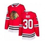 Adidas Chicago Blackhawks #30 Cam Ward Authentic Red Home NHL Jersey