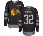 Adidas Chicago Blackhawks #32 Michal Rozsival Authentic Black 1917-2017 100th Anniversary NHL Jersey