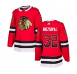 Adidas Chicago Blackhawks #32 Michal Rozsival Authentic Red Drift Fashion NHL Jersey