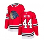 Adidas Chicago Blackhawks #44 Jan Rutta Authentic Red Fashion Gold NHL Jersey