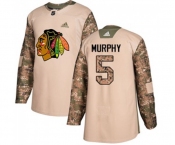 Adidas Chicago Blackhawks #5 Connor Murphy Authentic Camo Veterans Day Practice NHL Jersey