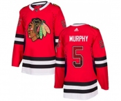 Adidas Chicago Blackhawks #5 Connor Murphy Authentic Red Drift Fashion NHL Jersey