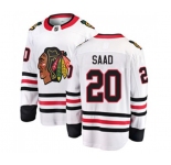 Chicago Blackhawks #20 Brandon Saad Fanatics Branded White Away Breakaway NHL Jersey