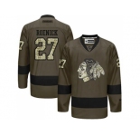 Chicago Blackhawks #27 Jeremy Roenick Green Salute to Service Stitched NHL Jersey