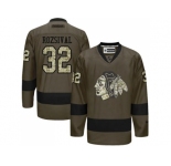 Chicago Blackhawks #32 Michal Rozsival Green Salute to Service Stitched NHL Jersey