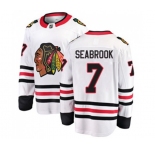Chicago Blackhawks #7 Brent Seabrook Fanatics Branded White Away Breakaway NHL Jersey