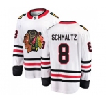 Chicago Blackhawks #8 Nick Schmaltz Fanatics Branded White Away Breakaway NHL Jersey