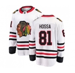 Chicago Blackhawks #81 Marian Hossa Fanatics Branded White Away Breakaway NHL Jersey