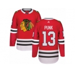 Men's Adidas Chicago Blackhawks #13 CM Punk Authentic Red Home NHL Jersey