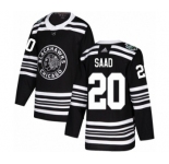 Men's Adidas Chicago Blackhawks #20 Brandon Saad Authentic Black 2019 Winter Classic NHL Jersey