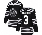 Men's Adidas Chicago Blackhawks #3 Keith Magnuson Authentic Black 2019 Winter Classic NHL Jersey