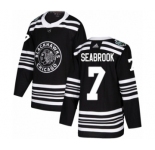 Men's Adidas Chicago Blackhawks #7 Brent Seabrook Authentic Black 2019 Winter Classic NHL Jersey