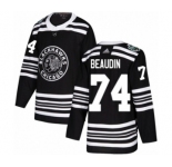 Men's Adidas Chicago Blackhawks #74 Nicolas Beaudin Authentic Black 2019 Winter Classic NHL Jersey