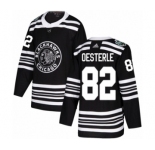 Men's Adidas Chicago Blackhawks #82 Jordan Oesterle Authentic Black 2019 Winter Classic NHL Jersey