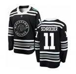 Men's Chicago Blackhawks #11 Jordan Schroeder Black 2019 Winter Classic Fanatics Branded Breakaway NHL Jersey