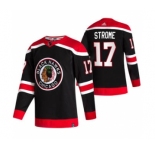 Men's Chicago Blackhawks #17 Dylan Strome Black 2020-21 Reverse Retro Alternate Hockey Jersey