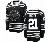 Men's Chicago Blackhawks #21 Stan Mikita Black 2019 Winter Classic Fanatics Branded Breakaway NHL Jersey