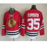 Men's Chicago Blackhawks #35 Tony Esposito Red Throwback Jersey