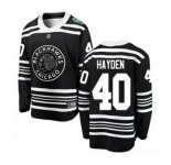 Men's Chicago Blackhawks #40 John Hayden Black 2019 Winter Classic Fanatics Branded Breakaway NHL Jersey