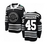 Men's Chicago Blackhawks #45 Luc Snuggerud Black 2019 Winter Classic Fanatics Branded Breakaway NHL Jersey