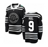 Men's Chicago Blackhawks #9 Bobby Hull Black 2019 Winter Classic Fanatics Branded Breakaway NHL Jersey
