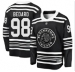 Men's Chicago Blackhawks #98 Connor Bedard Adidas Authentic 2019 Winter Classic Black Jersey