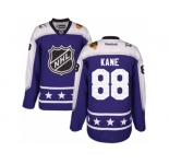 Men's Reebok Chicago Blackhawks #88 Patrick Kane Authentic Purple Central Division 2017 All-Star NHL Jersey