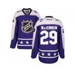 Men's Reebok Colorado Avalanche #29 Nathan MacKinnon Authentic Purple Central Division 2017 All-Star NHL Jersey