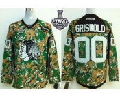 NHL Chicago Blackhawks #00 Clark Griswold Camo Veterans Day Practice 2015 Stanley Cup Stitched Jerseys