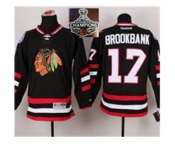 NHL Chicago Blackhawks #17 Sheldon Brookbank Black 2014 Stadium Series 2015 Stanley Cup Champions jerseys