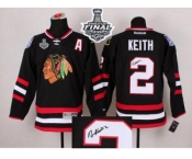 NHL Chicago Blackhawks #2 Duncan Keith Black Autographed 2015 Stanley Cup Stitched Jerseys