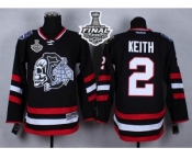NHL Chicago Blackhawks #2 Duncan Keith Black(White Skull) 2014 Stadium Series 2015 Stanley Cup Stitched Jerseys