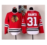 NHL Chicago Blackhawks #31 Antti Raanta Red 2014 Stadium Series 2015 Stanley Cup Champions jerseys