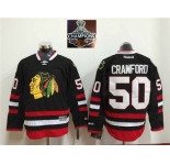 NHL Chicago Blackhawks #50 Corey Crawford 2015 Winter Classic Black 2015 Stanley Cup Champions jerseys