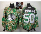 NHL Chicago Blackhawks #50 Corey Crawford Black Ice 2015 Stanley Cup Champions jerseys