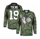 Reebok Chicago Blackhawks #19 Jonathan Toews Authentic Camo Veterans Day Practice NHL Jersey