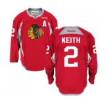 Reebok Chicago Blackhawks #2 Duncan Keith Authentic Red Practice NHL Jersey