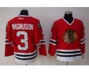 nhl chicago blackhawks #3 magnuson red ccm