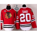 nhl jerseys chicago blackhawks #20 saad red[2015 stanley cup]