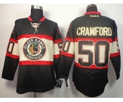 nhl jerseys chicago blackhawks #50 crawford black [third edition]