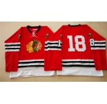 nhl jerseys mitchell and ness 1960-61 chicago blackhawks #18 noname red [throwback]