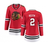 Women Chicago Blackhawks #2 Duncan Keith Fanatics Branded Red Home Breakaway NHL Jersey