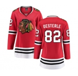Women Chicago Blackhawks #82 Jordan Oesterle Fanatics Branded Red Home Breakaway NHL Jersey