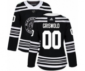 Women's Adidas Chicago Blackhawks #00 Clark Griswold Authentic Black 2019 Winter Classic NHL Jersey