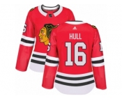 Women's Adidas Chicago Blackhawks #16 Marcus Kruger Authentic Red Home NHL Jersey